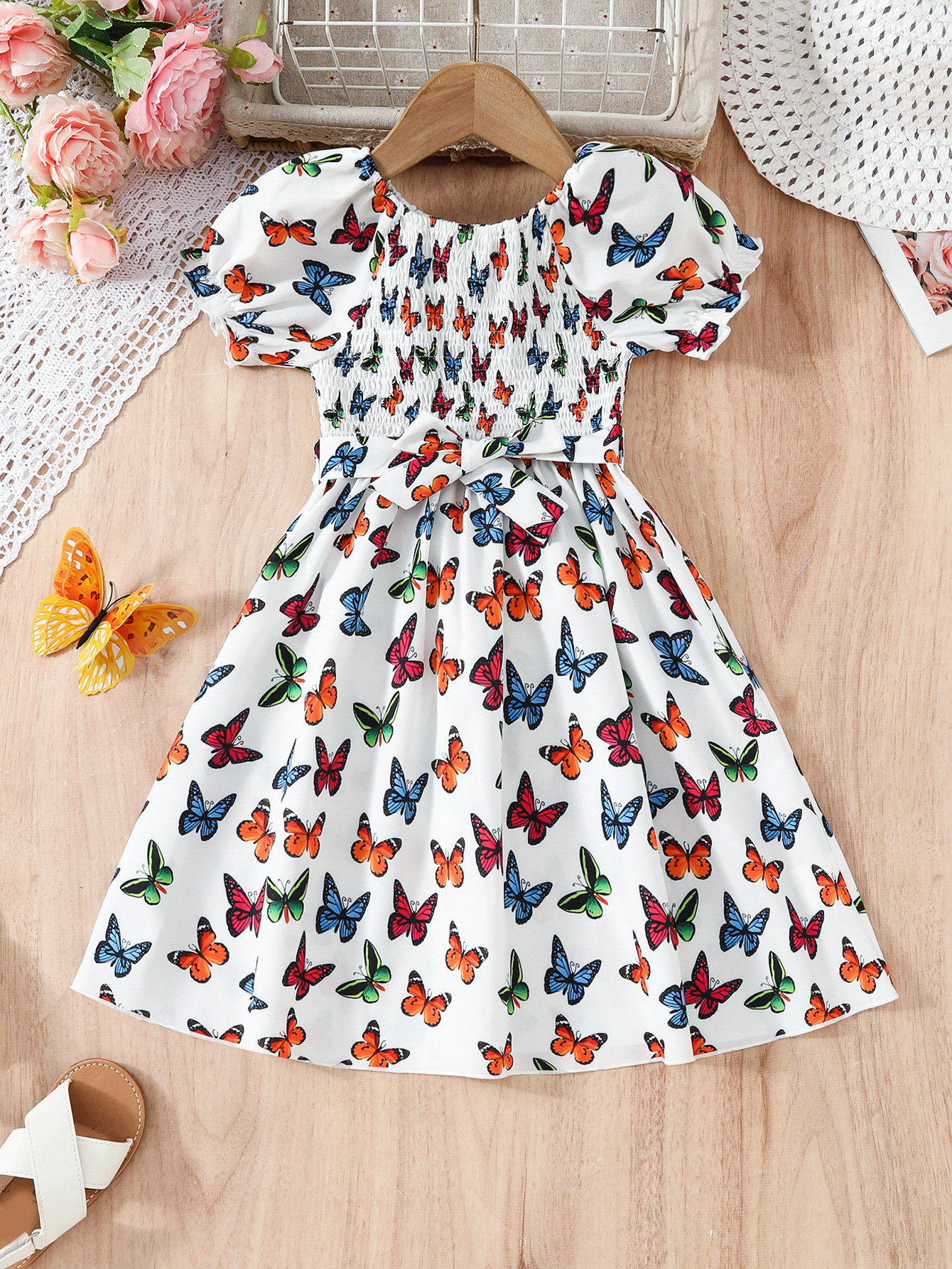 Princess Butterfly Polyester Girls Dresses display picture 1