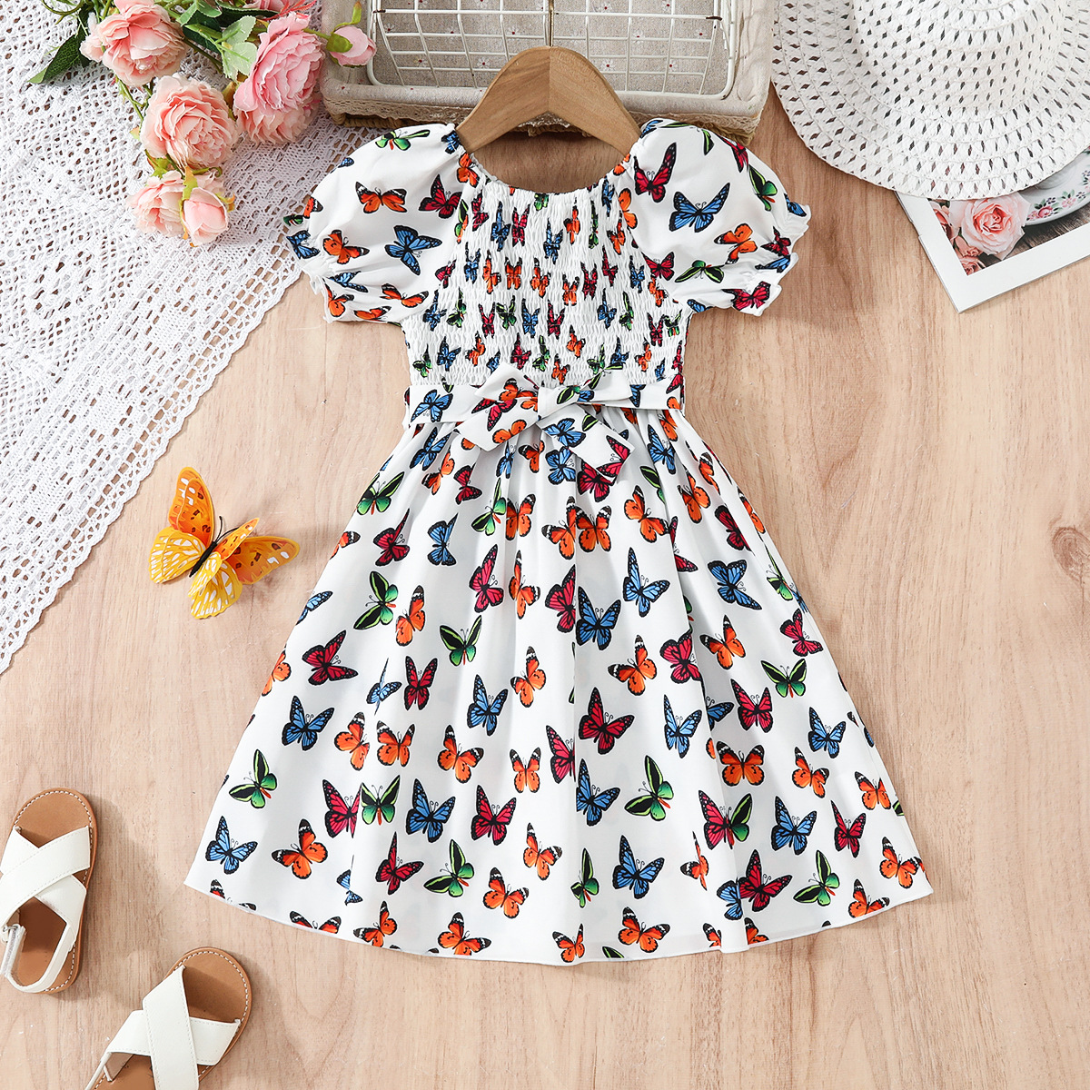 Princess Butterfly Polyester Girls Dresses display picture 6