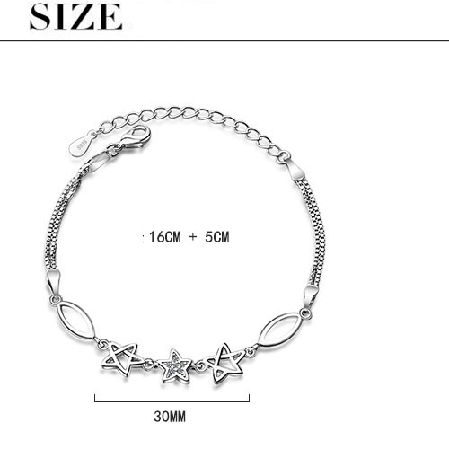 Wholesale Simple Style Classic Style Star Copper Inlay Zircon Bracelets display picture 1