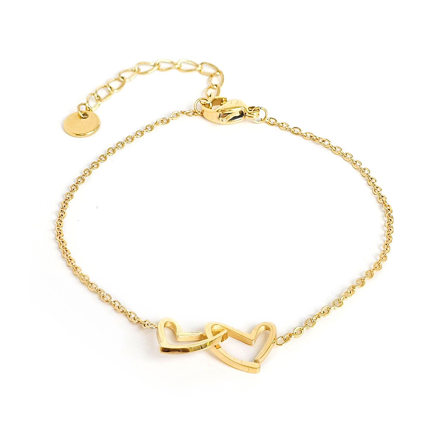 304 Stainless Steel 18K Gold Plated Simple Style Classic Style Plating Solid Color Bracelets Necklace display picture 3