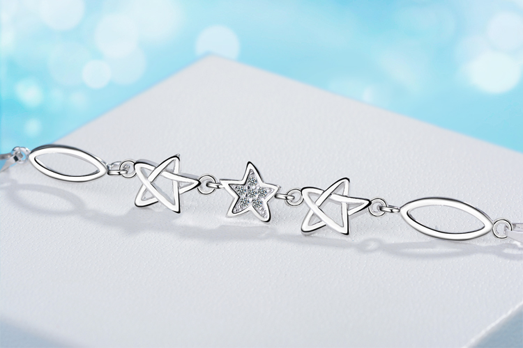 De Gros Style Simple Style Classique Star Le Cuivre Incruster Zircon Bracelets display picture 4