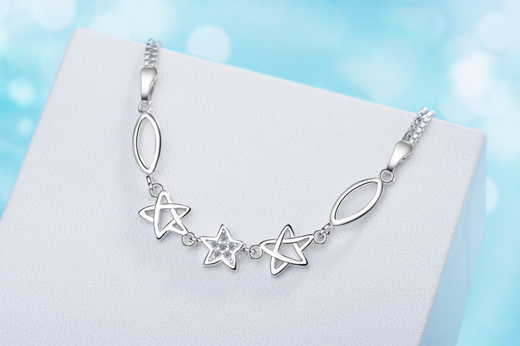 De Gros Style Simple Style Classique Star Le Cuivre Incruster Zircon Bracelets display picture 5