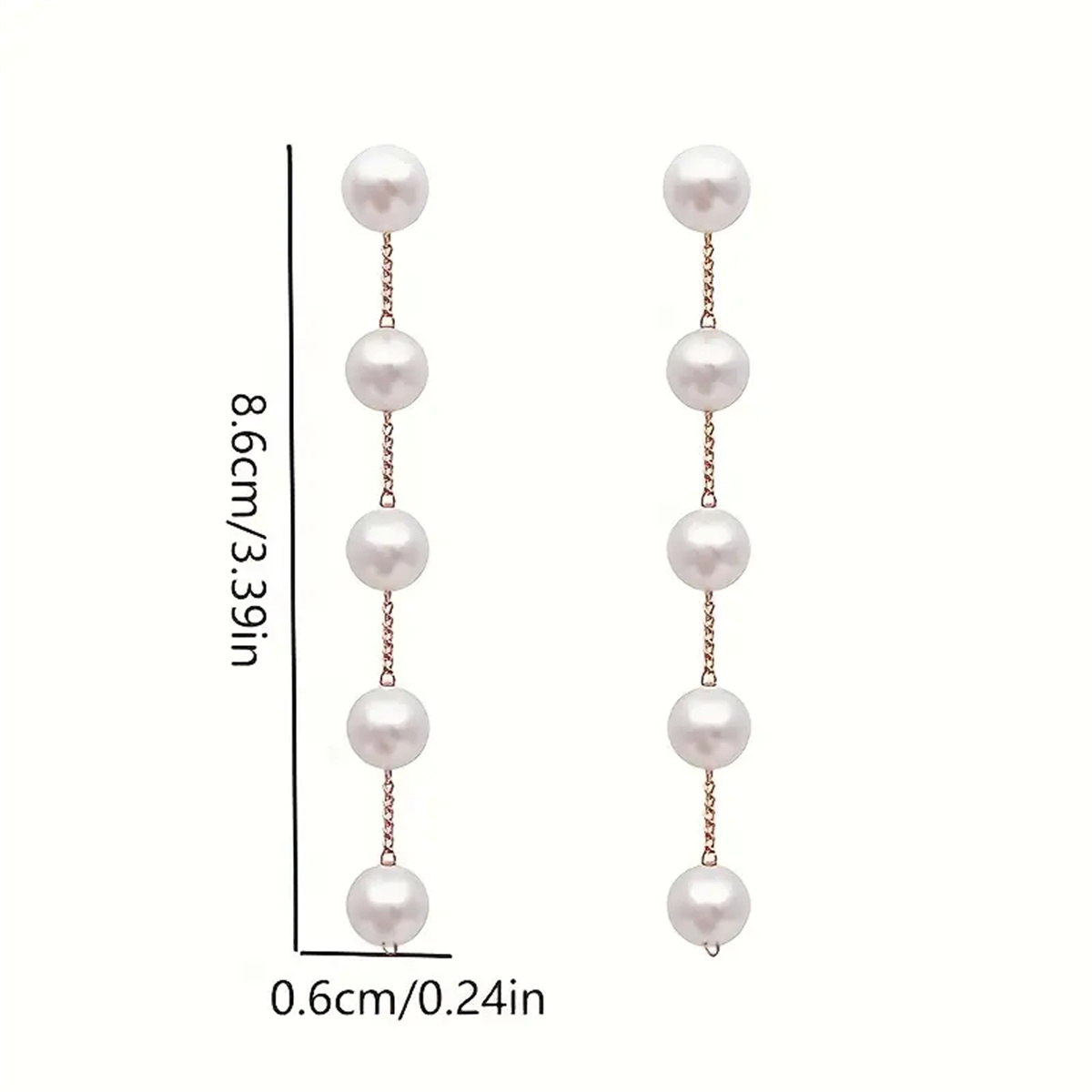1 Pair Simple Style Classic Style Solid Color Patchwork Artificial Pearl Zinc Alloy Drop Earrings display picture 6