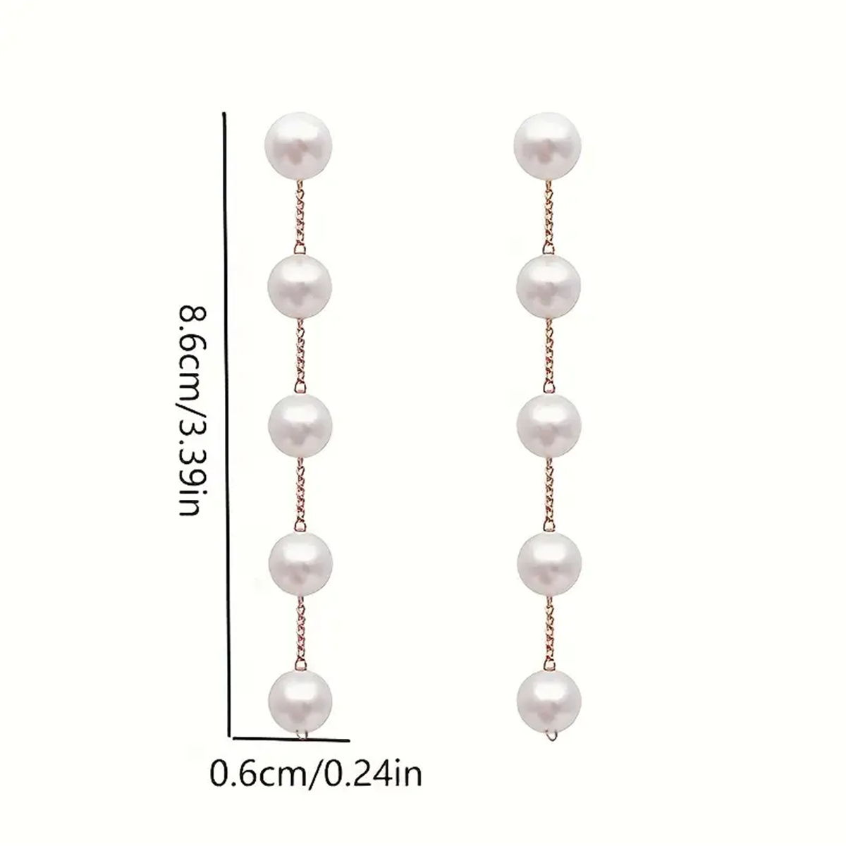 1 Paire Style Simple Style Classique Couleur Unie Patchwork Perle Artificielle Alliage De Zinc Boucles D'oreilles display picture 6