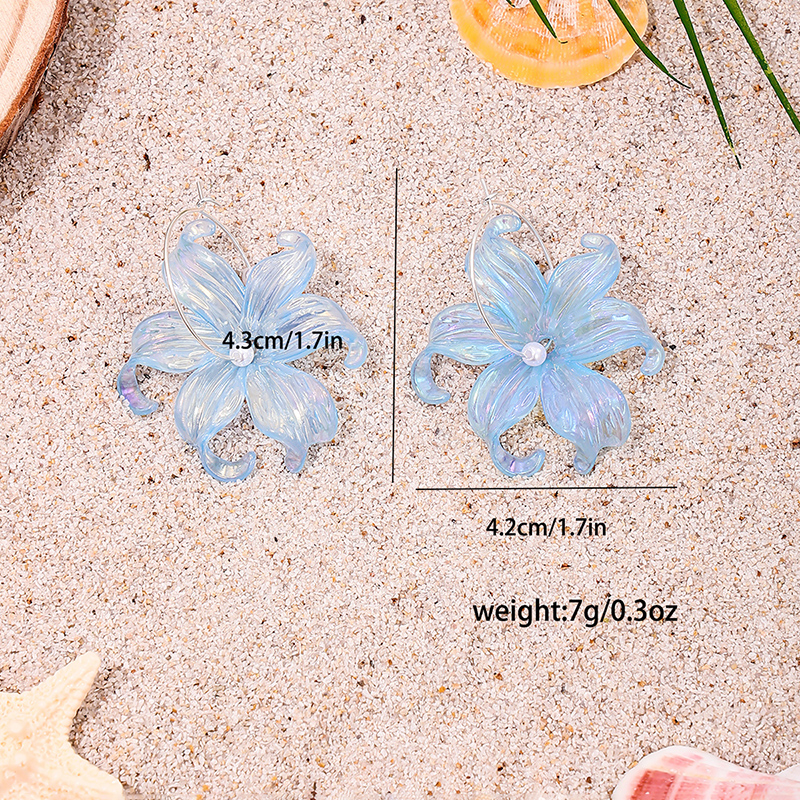 1 Pair Vacation Sweet Flower Arylic Drop Earrings display picture 6