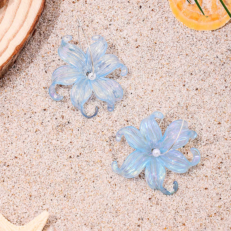 1 Pair Vacation Sweet Flower Arylic Drop Earrings display picture 4