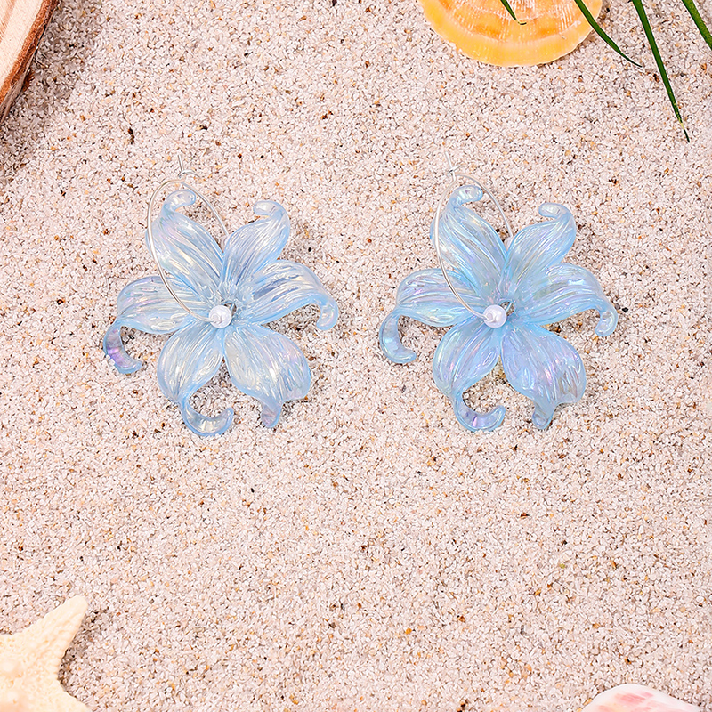 1 Pair Vacation Sweet Flower Arylic Drop Earrings display picture 5