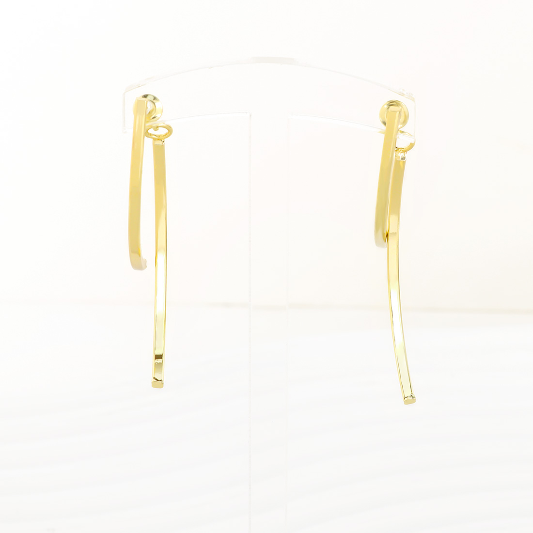 1 Paar Einfacher Stil Klassischer Stil Einfarbig Überzug Eisen Vergoldet Ohrstecker display picture 4