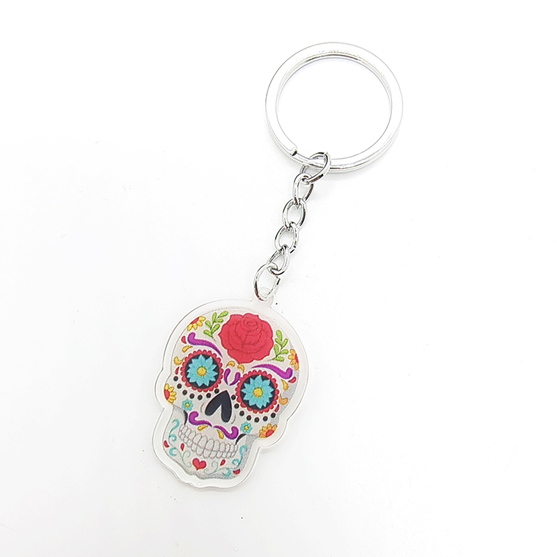 Exaggerated Funny Skull Arylic Alloy Halloween Bag Pendant Keychain display picture 5
