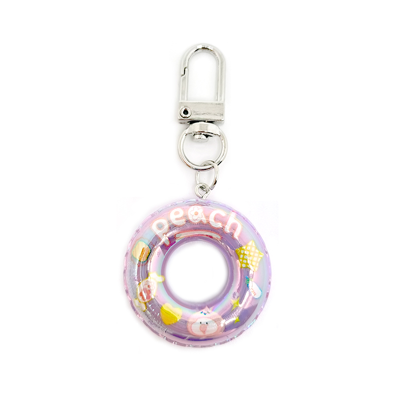 Casual Cartoon Style Cute Animal Round Fruit Alloy Resin Bag Pendant Keychain display picture 3