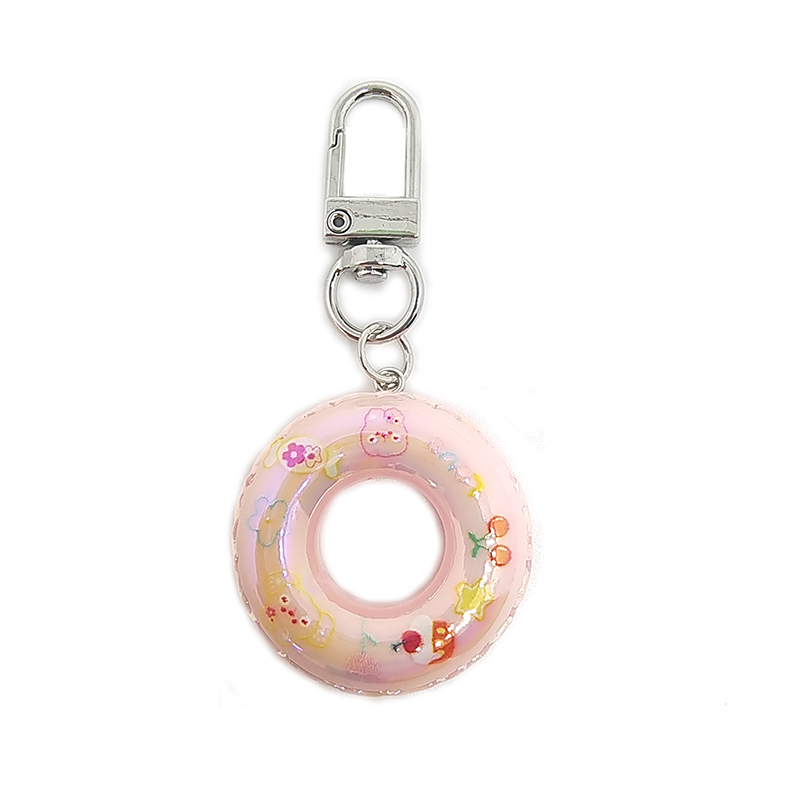 Casual Cartoon Style Cute Animal Round Fruit Alloy Resin Bag Pendant Keychain display picture 8