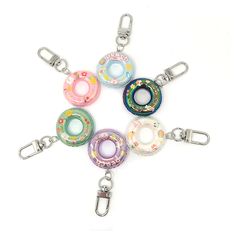 Casual Cartoon Style Cute Animal Round Fruit Alloy Resin Bag Pendant Keychain display picture 10
