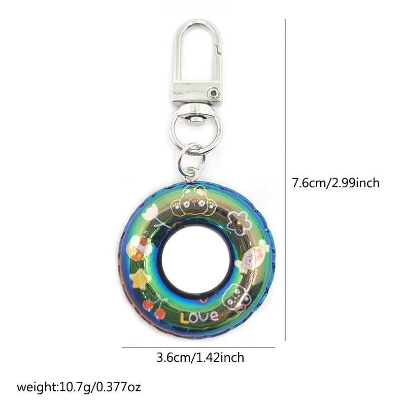 Casual Cartoon Style Cute Animal Round Fruit Alloy Resin Bag Pendant Keychain display picture 7