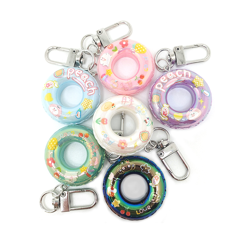 Casual Cartoon Style Cute Animal Round Fruit Alloy Resin Bag Pendant Keychain display picture 9