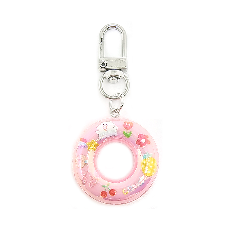 Casual Cartoon Style Cute Animal Round Fruit Alloy Resin Bag Pendant Keychain display picture 4