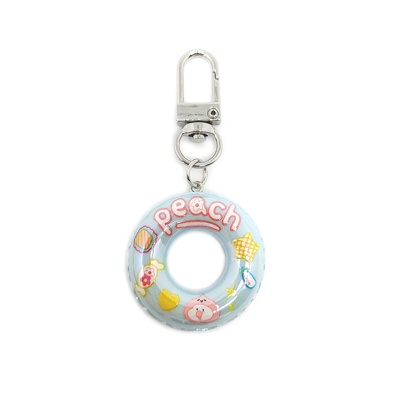Casual Cartoon Style Cute Animal Round Fruit Alloy Resin Bag Pendant Keychain display picture 2