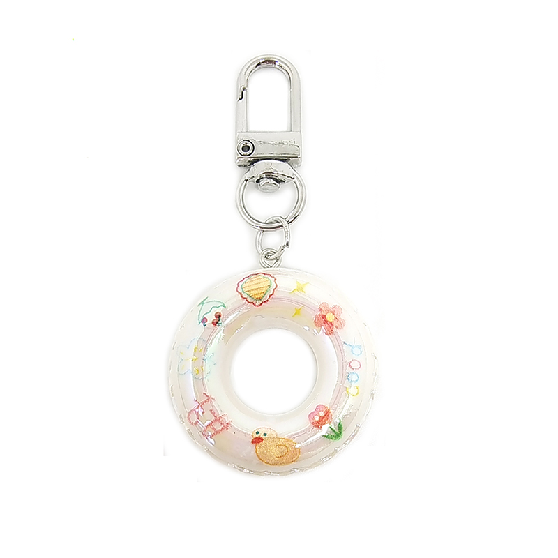 Casual Cartoon Style Cute Animal Round Fruit Alloy Resin Bag Pendant Keychain display picture 5