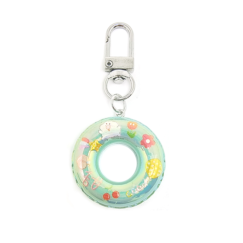 Casual Cartoon Style Cute Animal Round Fruit Alloy Resin Bag Pendant Keychain display picture 1