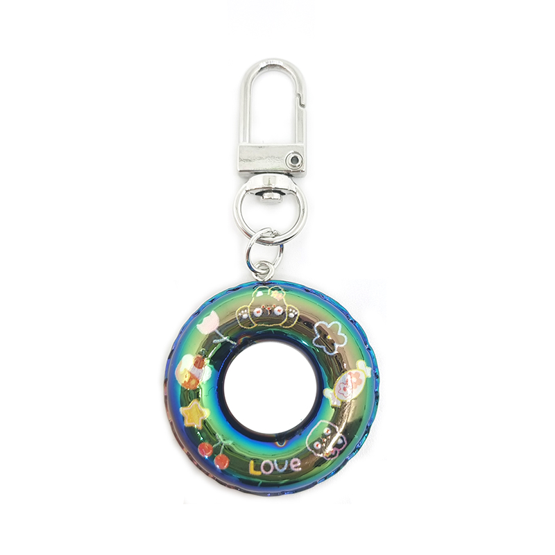 Casual Cartoon Style Cute Animal Round Fruit Alloy Resin Bag Pendant Keychain display picture 6