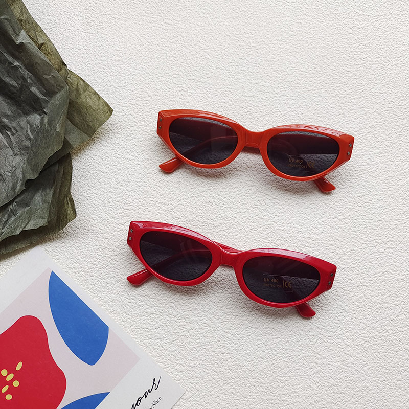Cute Vacation Sweet Solid Color Pc Resin Oval Frame Full Frame Kids Sunglasses display picture 5