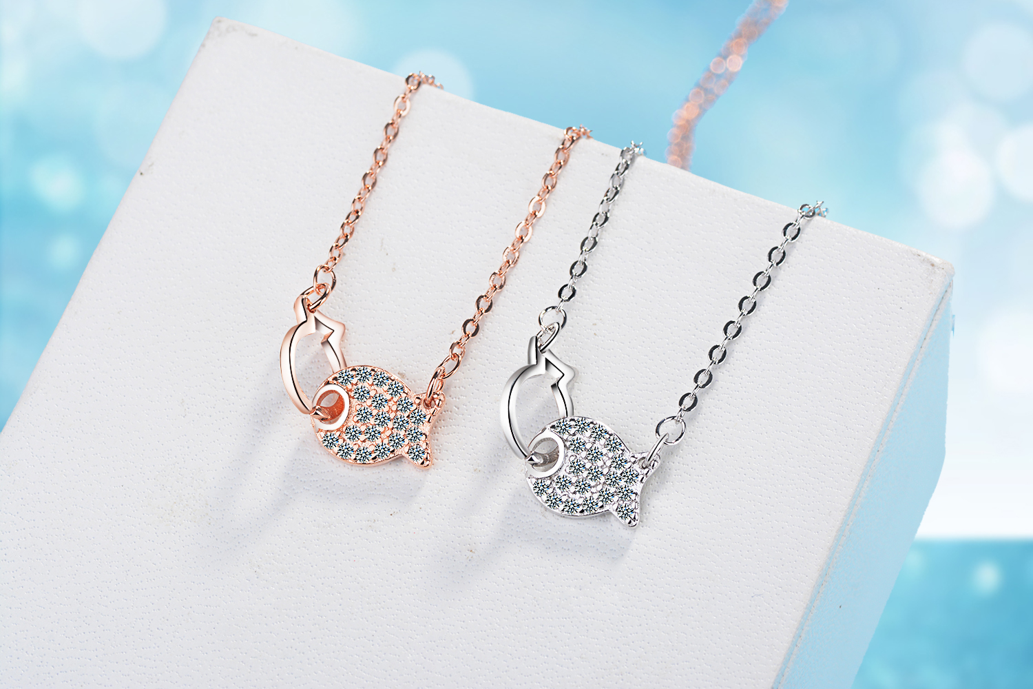 Copper Simple Style Classic Style Inlay Solid Color Zircon Pendant Necklace display picture 3