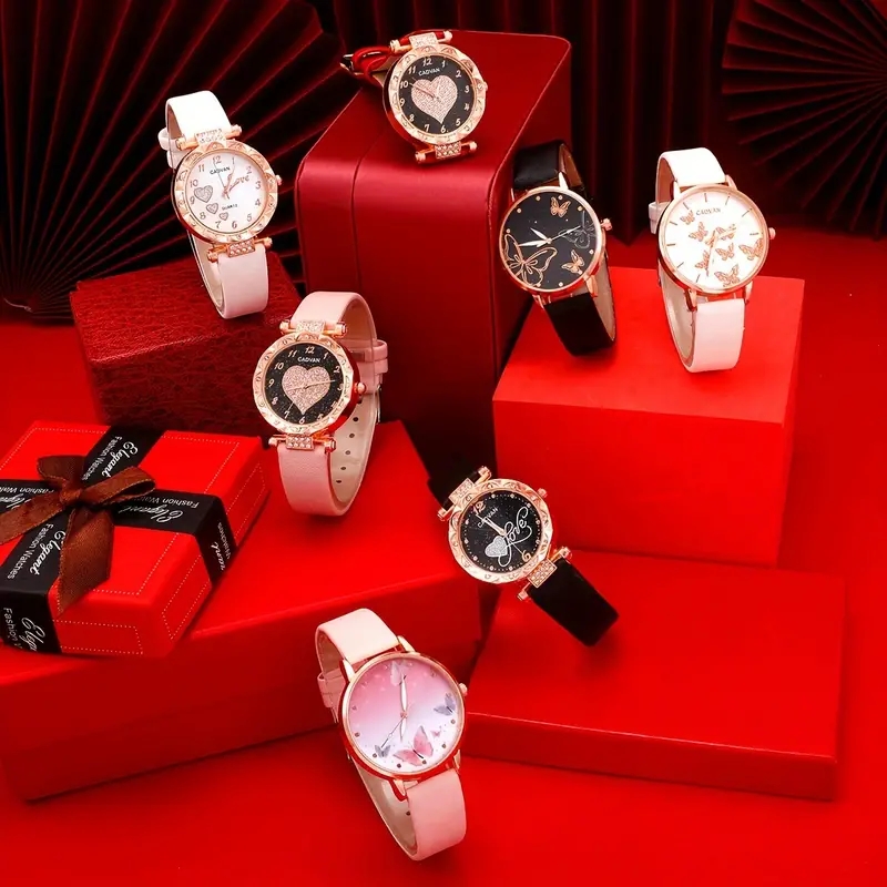 Lässig Luxuriös Herzform Schnalle Quarz Frauen Uhren display picture 6