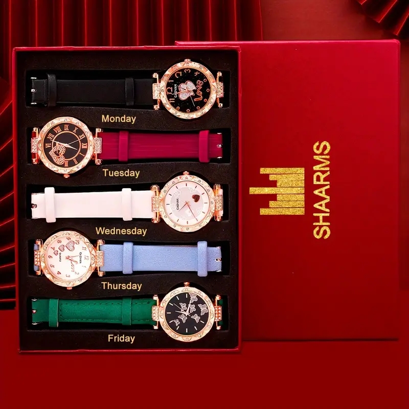 Hip-Hop Luxurious Heart Shape Buckle Quartz Women's Watches display picture 1