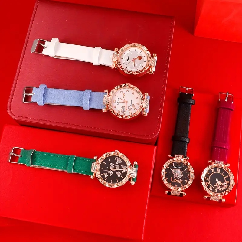 Hip-Hop Luxurious Heart Shape Buckle Quartz Women's Watches display picture 5