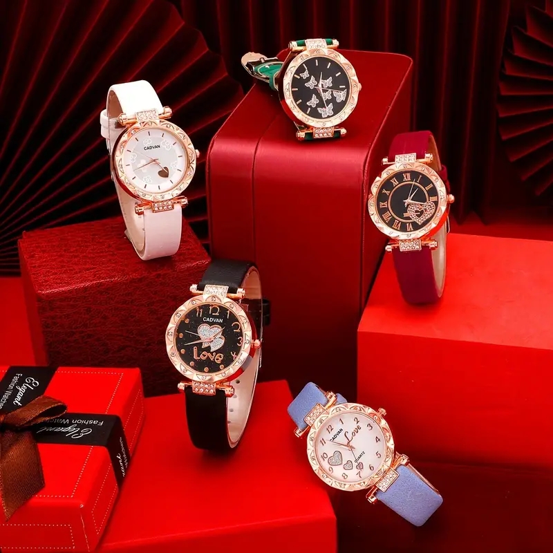 Hip-Hop Luxurious Heart Shape Buckle Quartz Women's Watches display picture 3