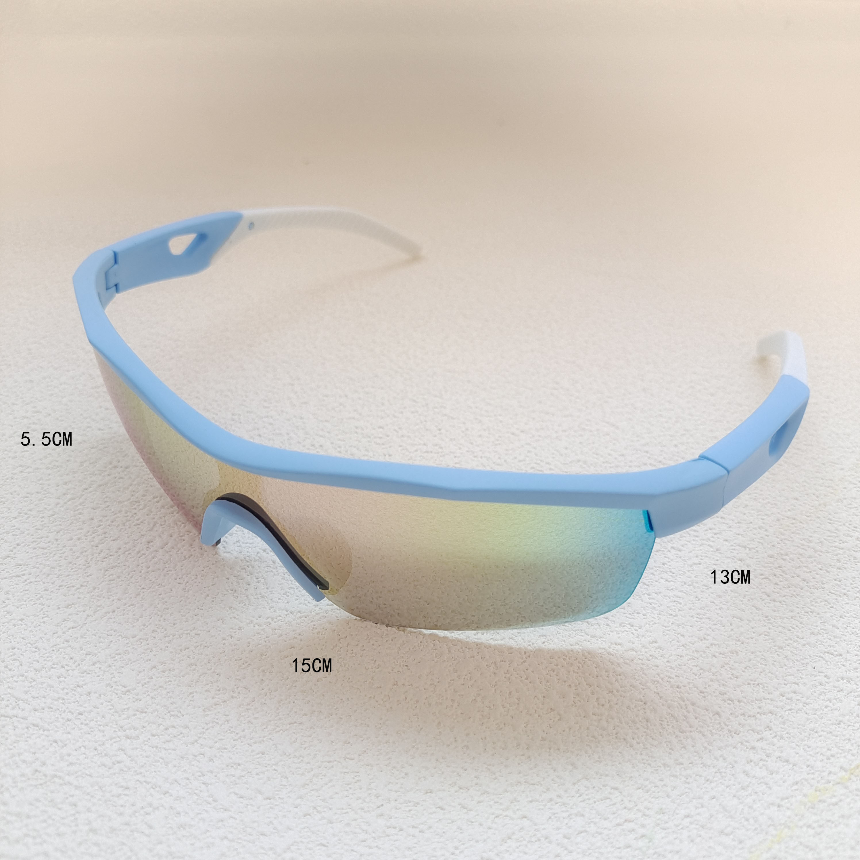 Vacation Sports Cool Style Color Block Resin Avaitor Half Frame Kids Sunglasses display picture 6