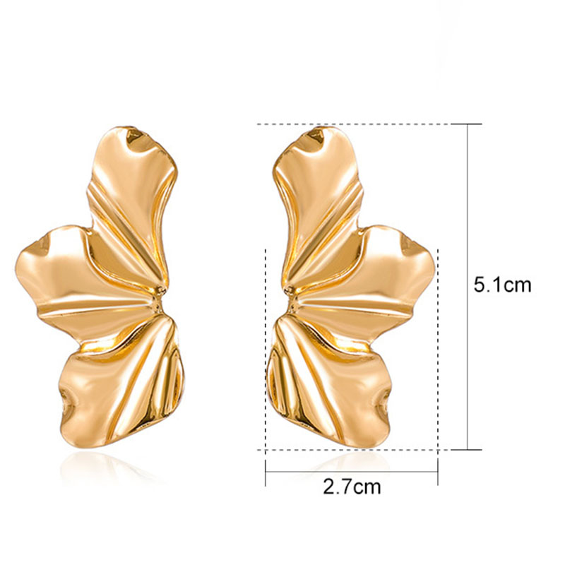 1 Pair Retro Exaggerated Flower Irregular Alloy Ear Studs display picture 1
