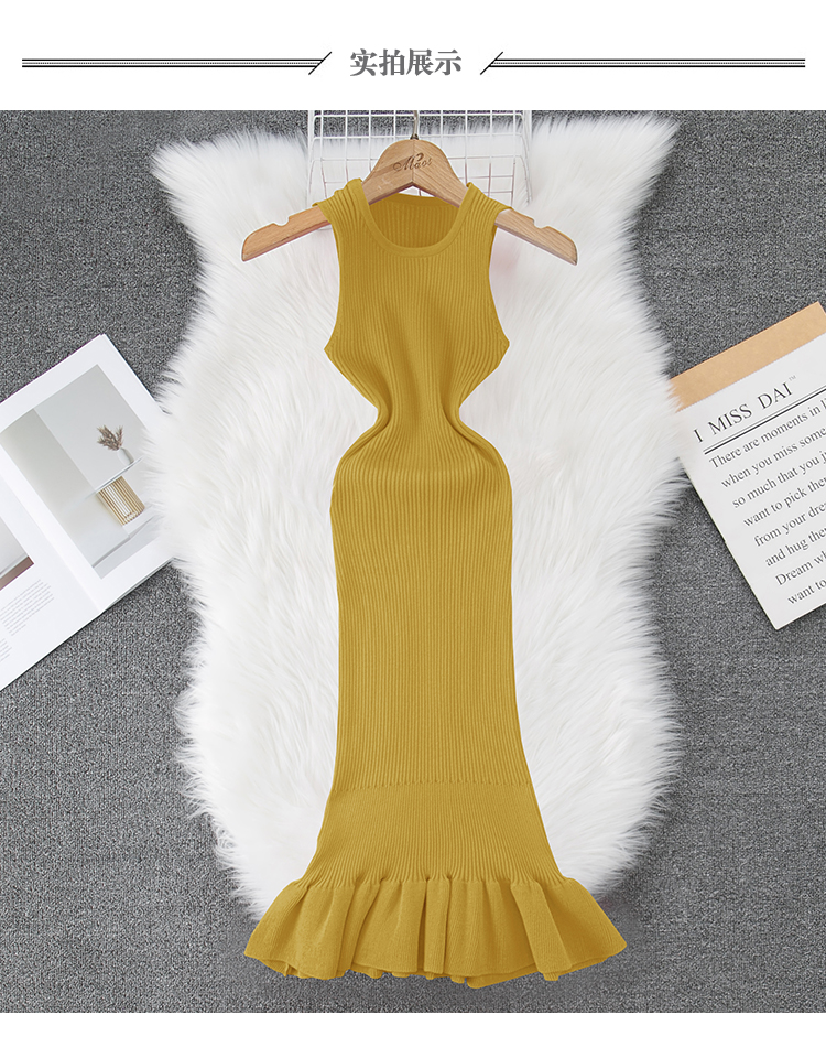 Women's Sheath Dress Casual Round Neck Sleeveless Solid Color Maxi Long Dress Daily display picture 2