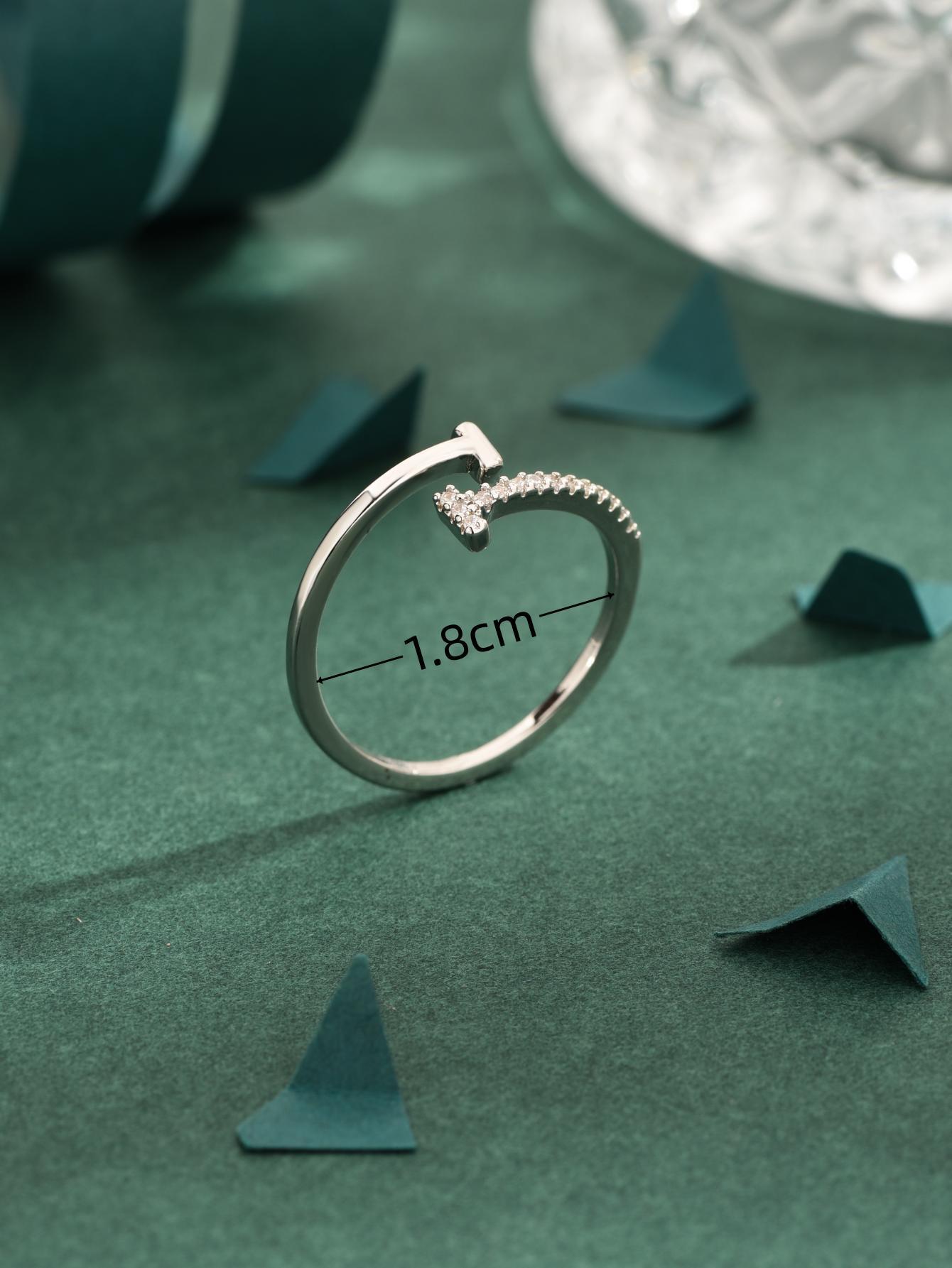 Copper White Gold Plated Fairy Style Simple Style Inlay Geometric Zircon Rings display picture 2