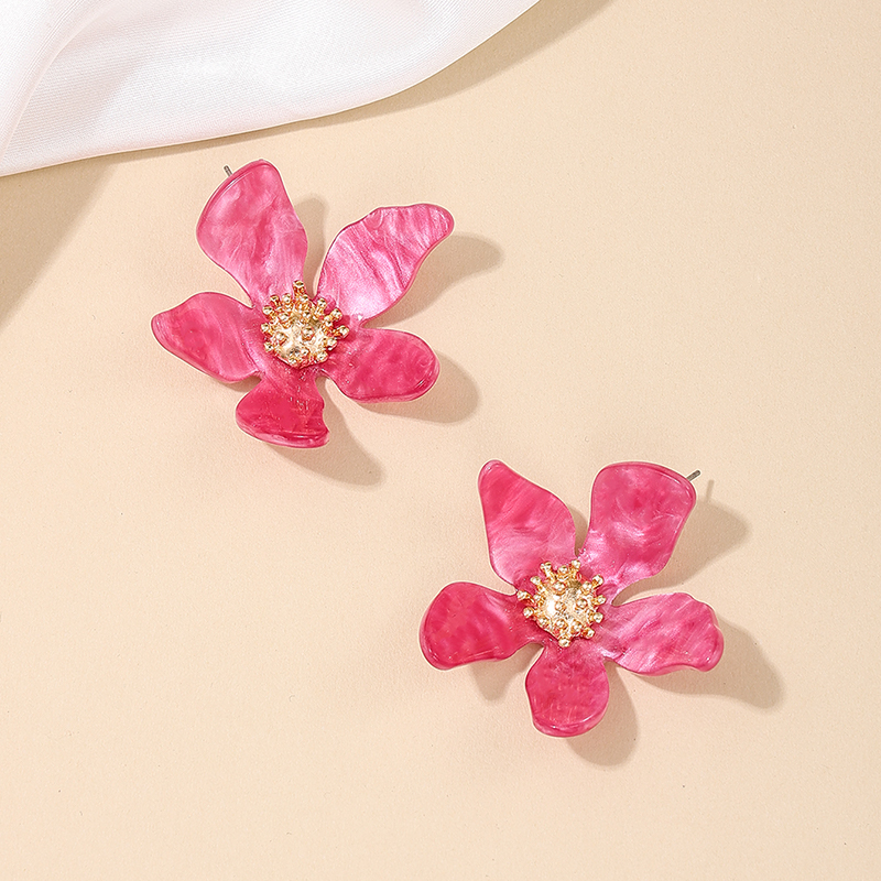 1 Pair Simple Style Classic Style Flower Alloy Ear Studs display picture 2