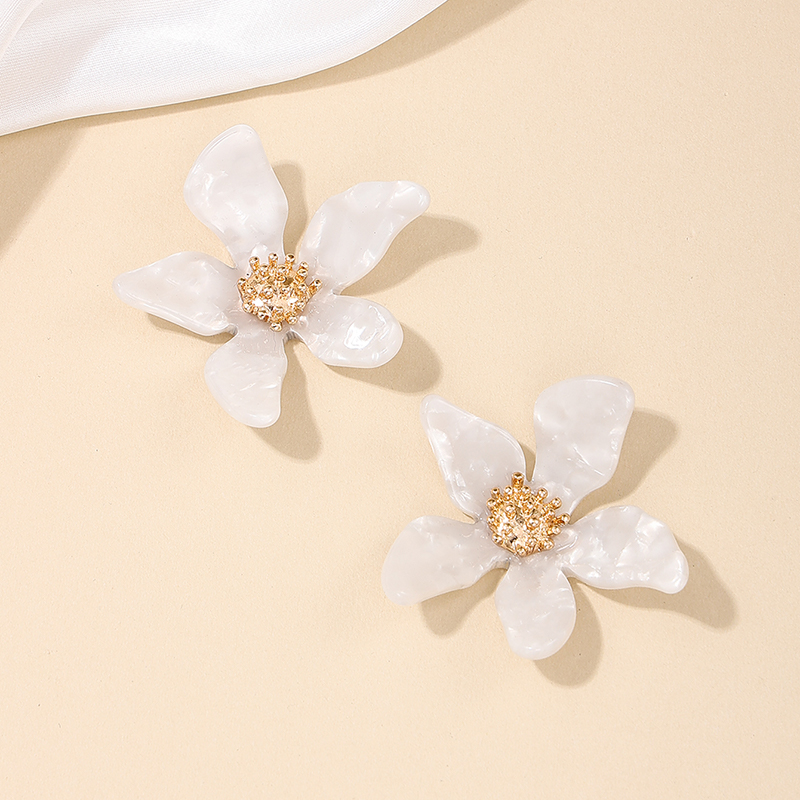 1 Pair Simple Style Classic Style Flower Alloy Ear Studs display picture 5