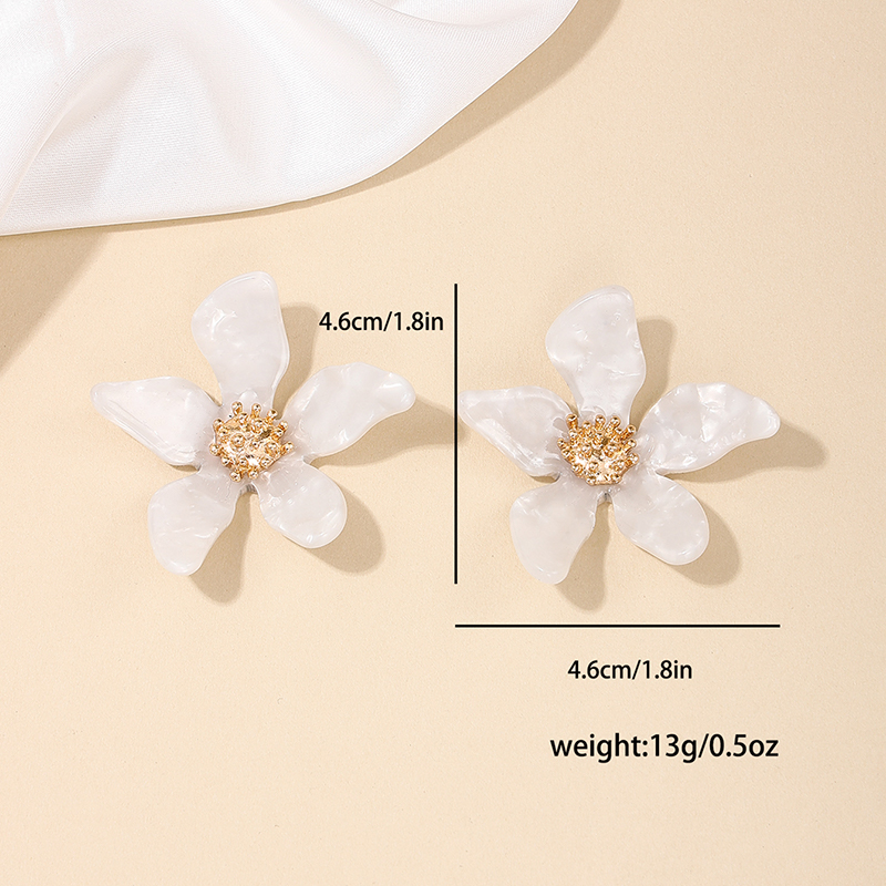 1 Pair Simple Style Classic Style Flower Alloy Ear Studs display picture 6