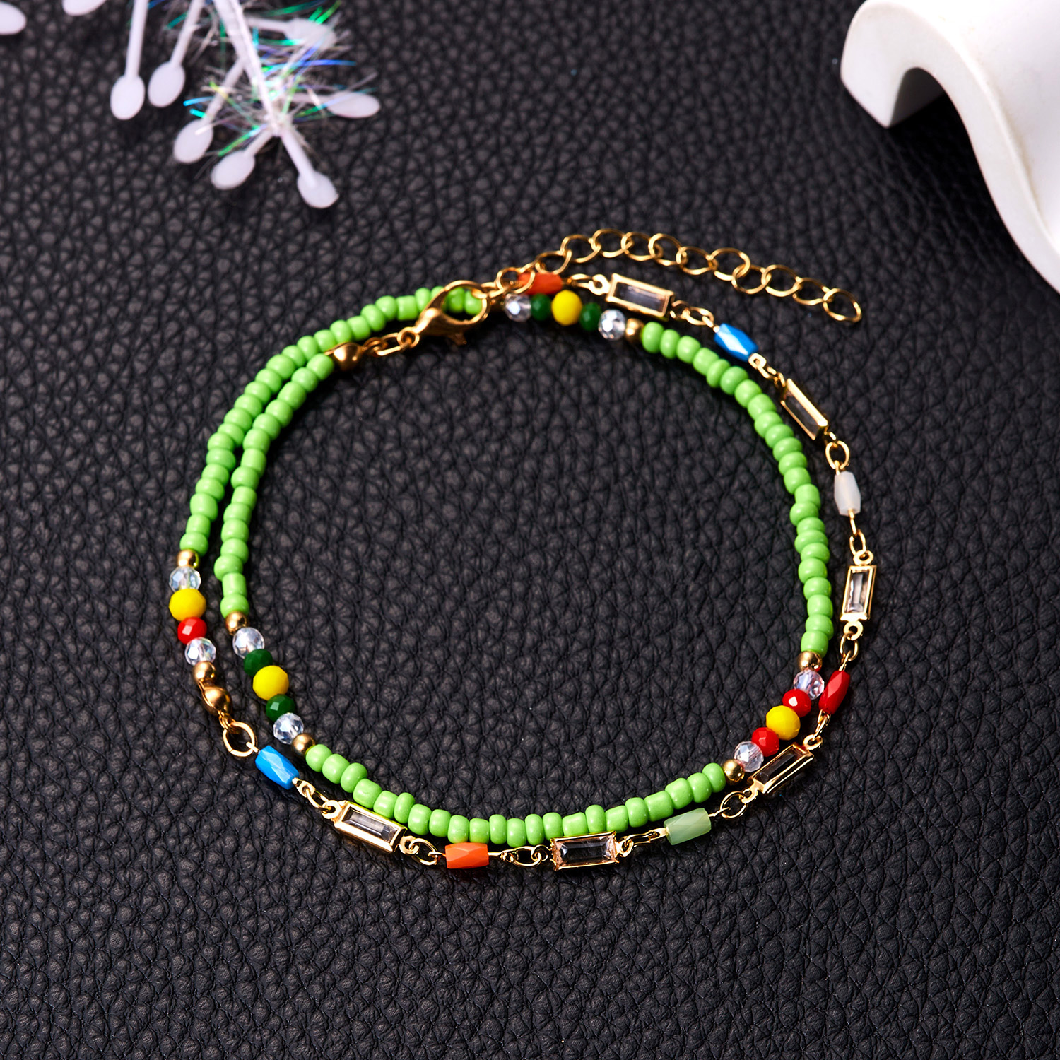 Beach Tropical Daisy Alloy Plastic Wholesale Anklet display picture 7