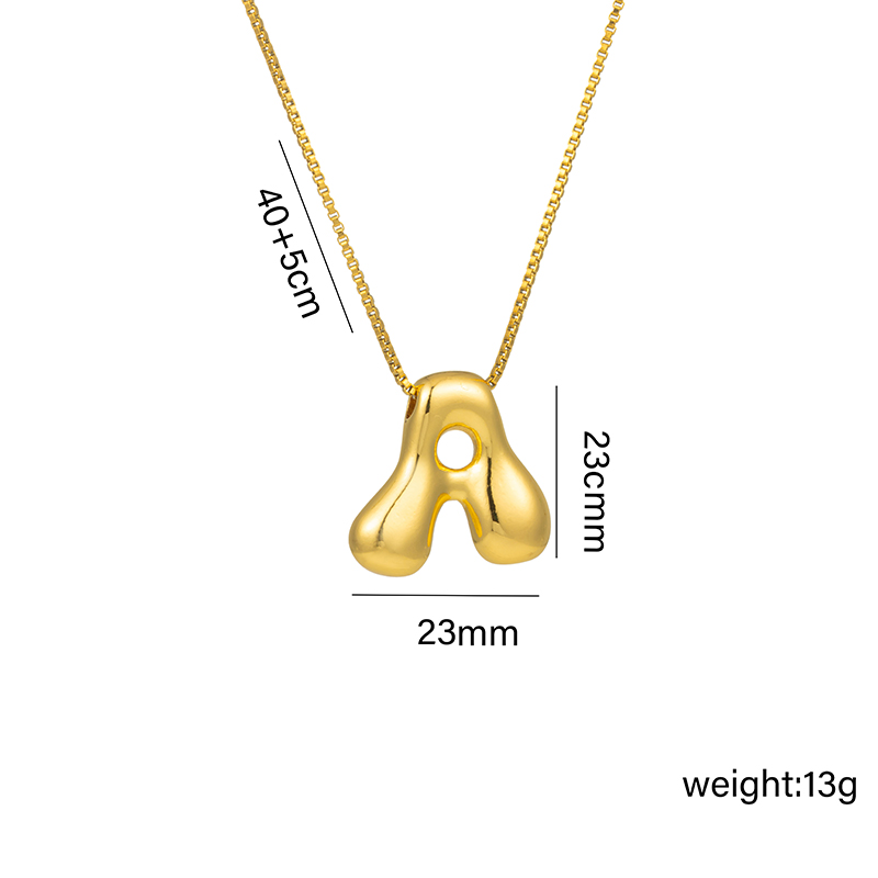 Acier Au Titane Plaqué Or 18K Hip Hop Style Simple Placage Lettre Pendentif display picture 2