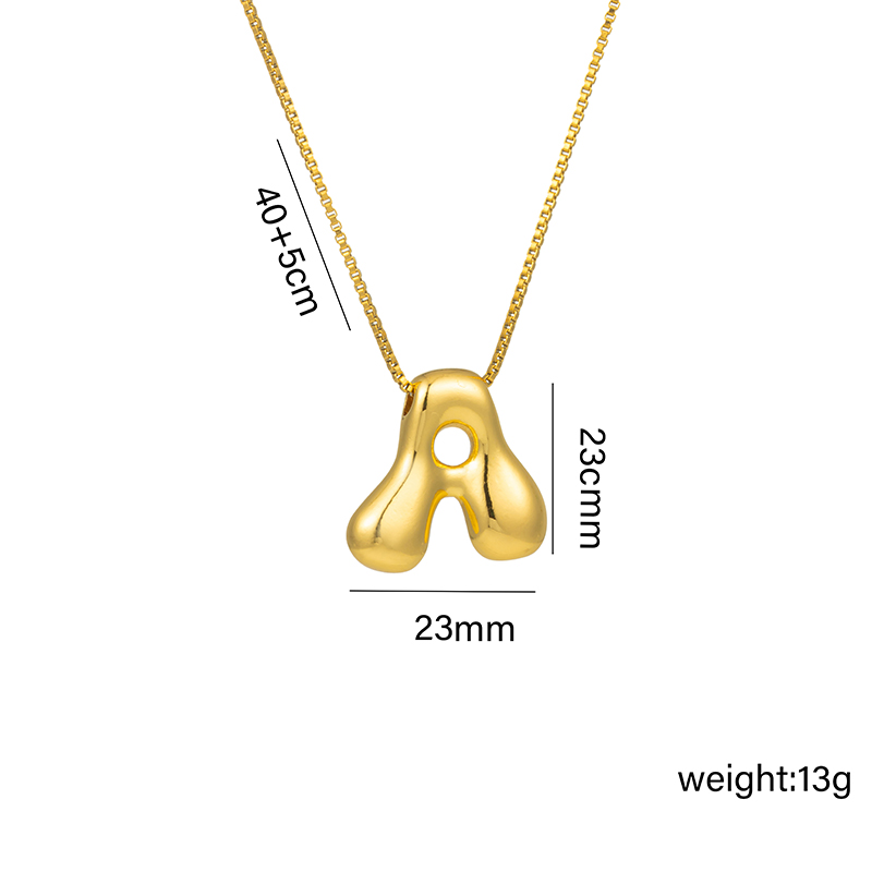 Titan Stahl 18 Karat Vergoldet Hip Hop Einfacher Stil Überzug Brief Halskette Mit Anhänger display picture 2