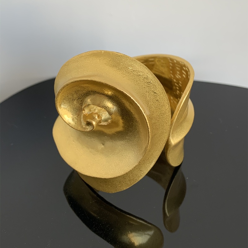 Retro Barocker Stil Überdimensioniert Spiral- Legierung Kupfer Vergoldet Versilbert Frau Armreif display picture 17