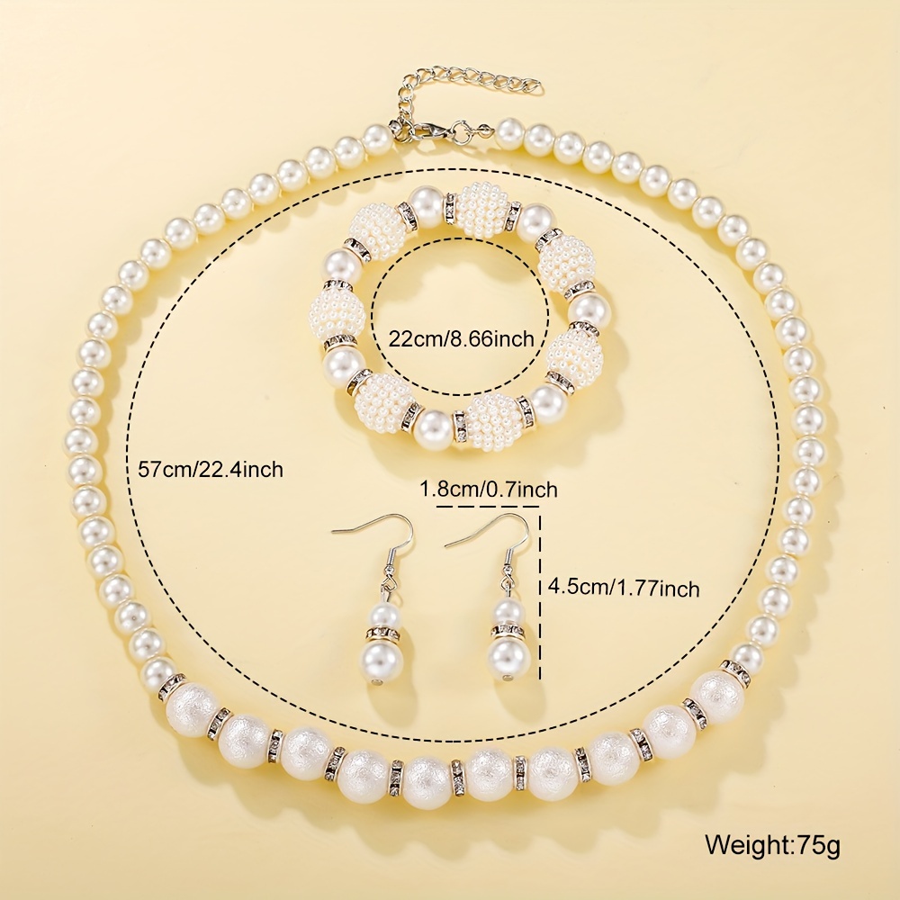 Casual Luxurious Bridal Geometric Artificial Pearl Inlay Artificial Pearls Women's Jewelry Set display picture 5