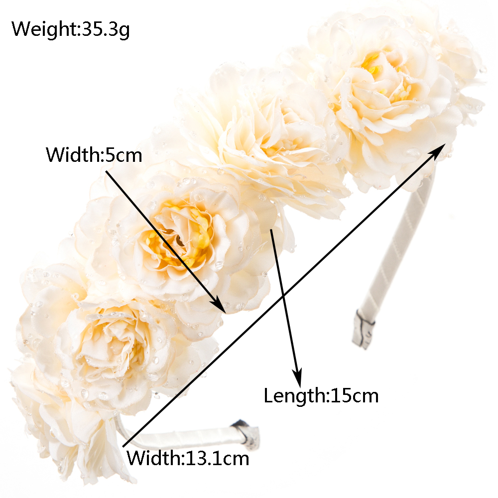 Women's Elegant Vacation Classic Style Flower Alloy Cloth Hair Band display picture 1