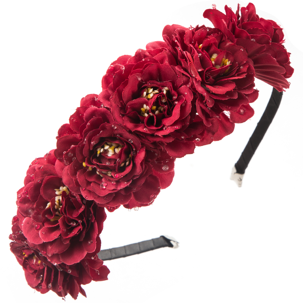 Women's Elegant Vacation Classic Style Flower Alloy Cloth Hair Band display picture 8