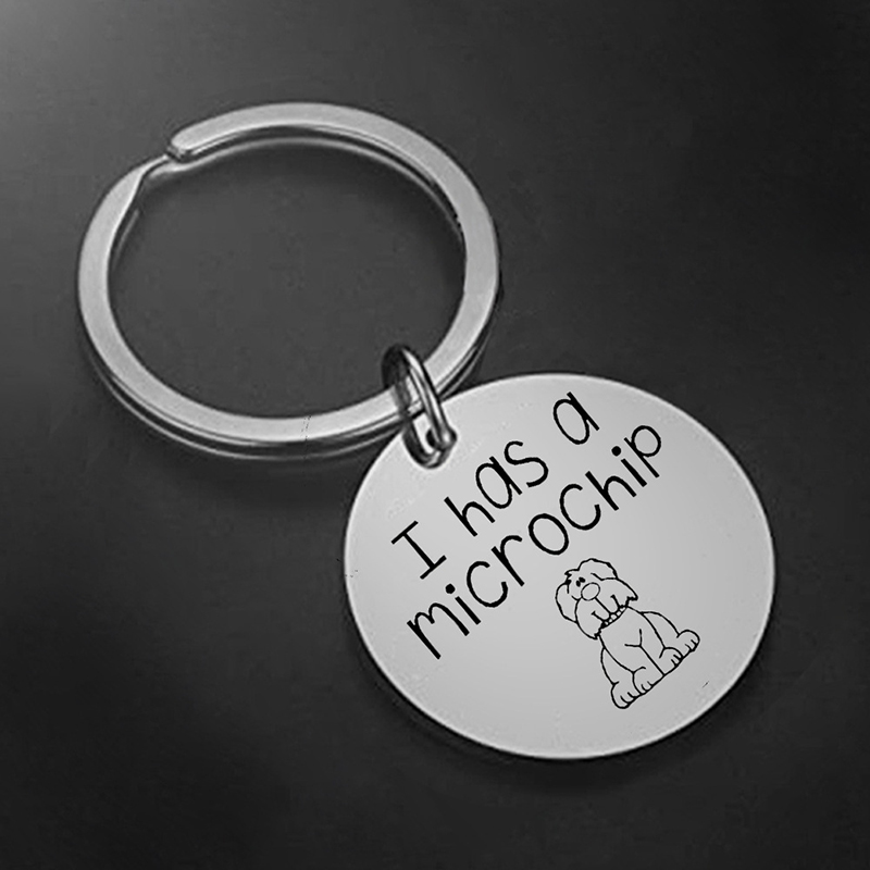Hip-Hop Dog 304 Stainless Steel Carving Keychain display picture 4