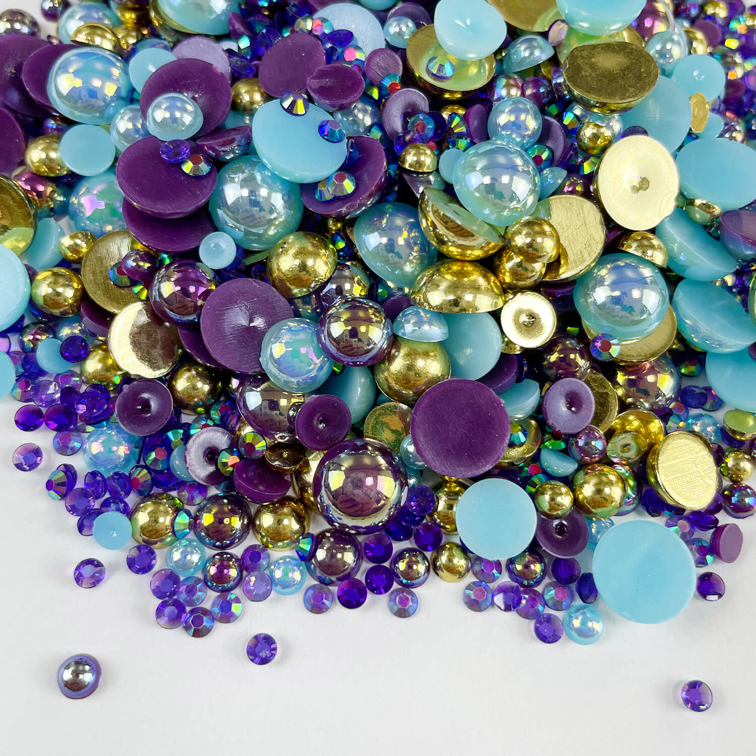 Resin Rhinestone Solid Color Beads display picture 5