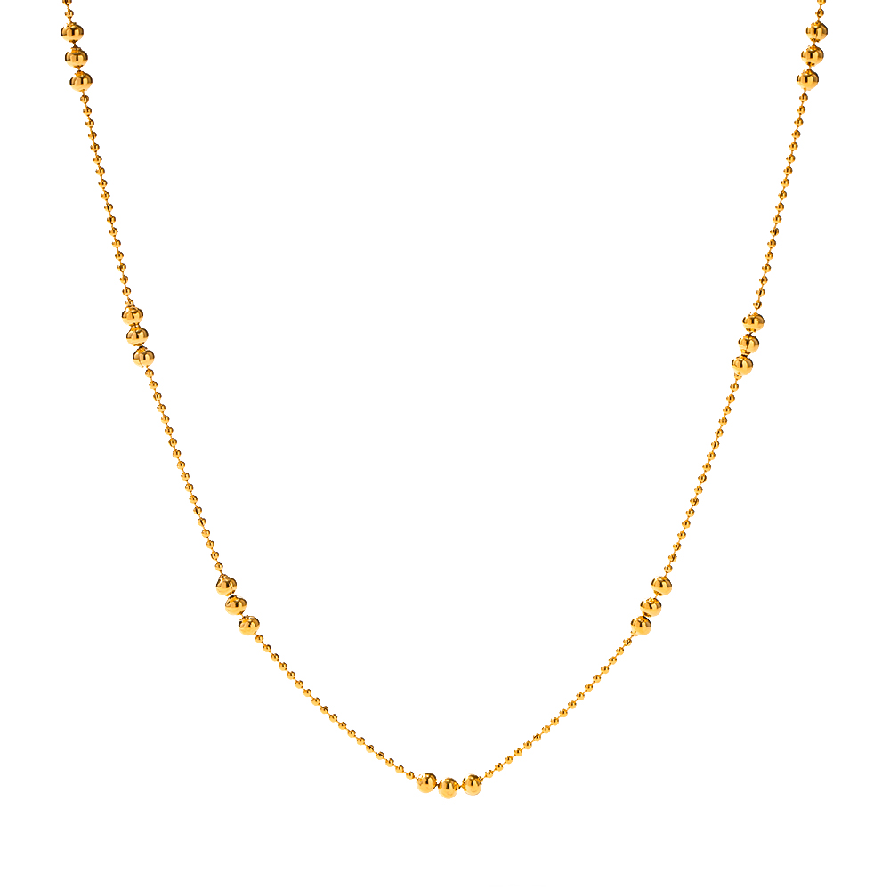 Edelstahl 304 18 Karat Vergoldet IG-Stil Einfacher Stil Überzug Einfarbig Halskette display picture 8