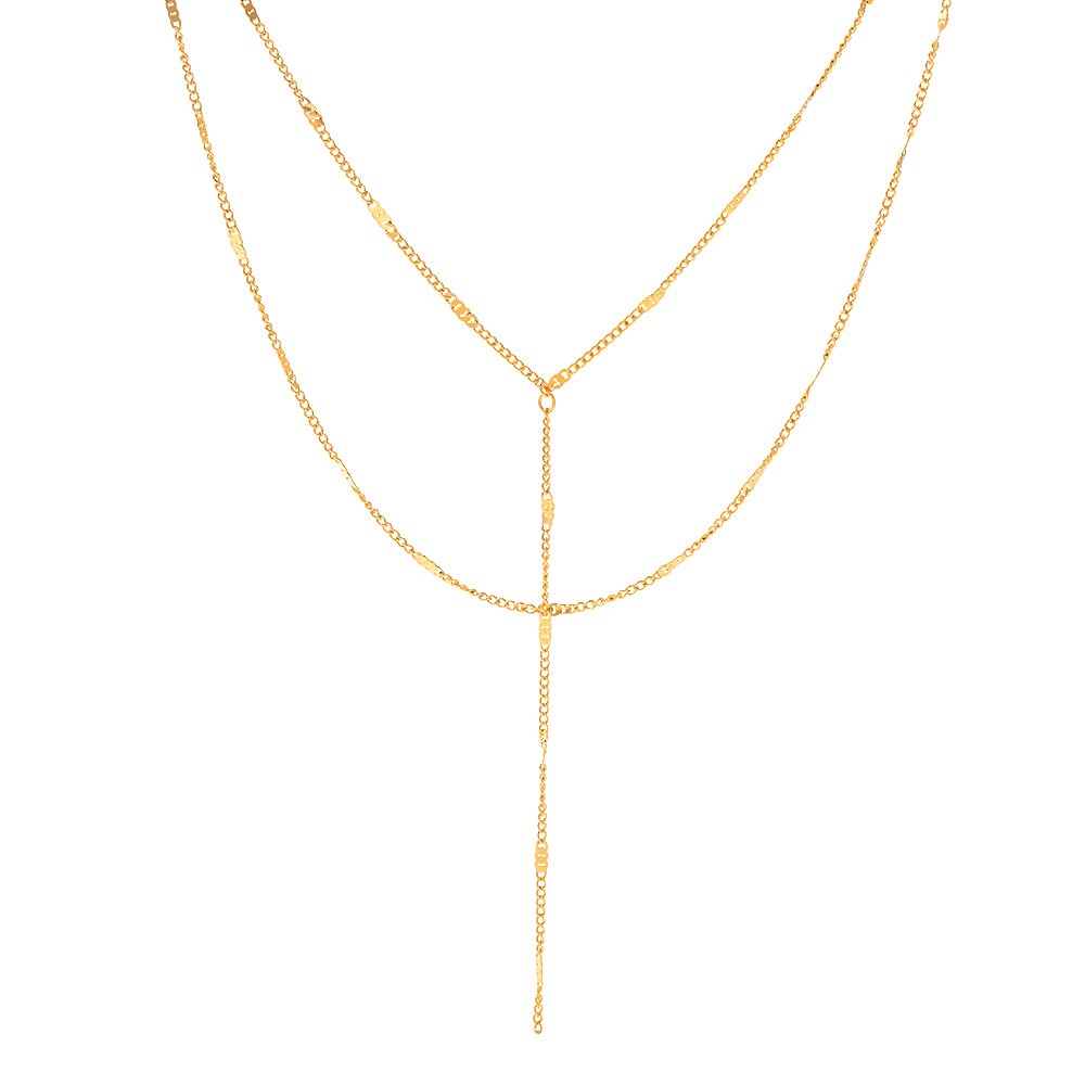 304 Stainless Steel 18K Gold Plated IG Style Simple Style Solid Color Necklace display picture 7