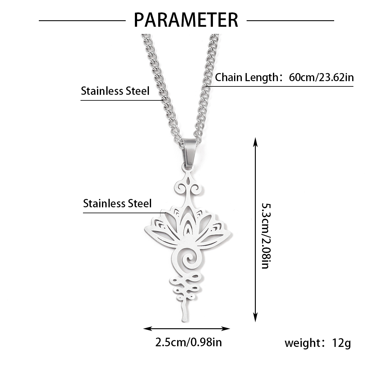 Hip-Hop Lotus 201 Stainless Steel Hollow Out Unisex Pendant Necklace display picture 3