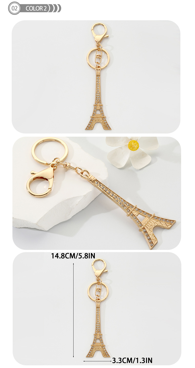 Modern Style Classic Style Commute Eiffel Tower Alloy Plating Bag Pendant Keychain display picture 2