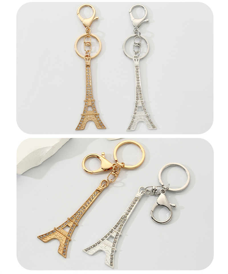 Modern Style Classic Style Commute Eiffel Tower Alloy Plating Bag Pendant Keychain display picture 3